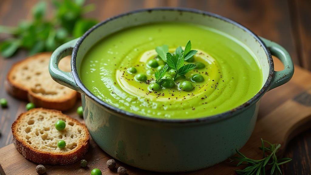 Sopa Fit de Ervilha Proteica cremosa e prática em panela única