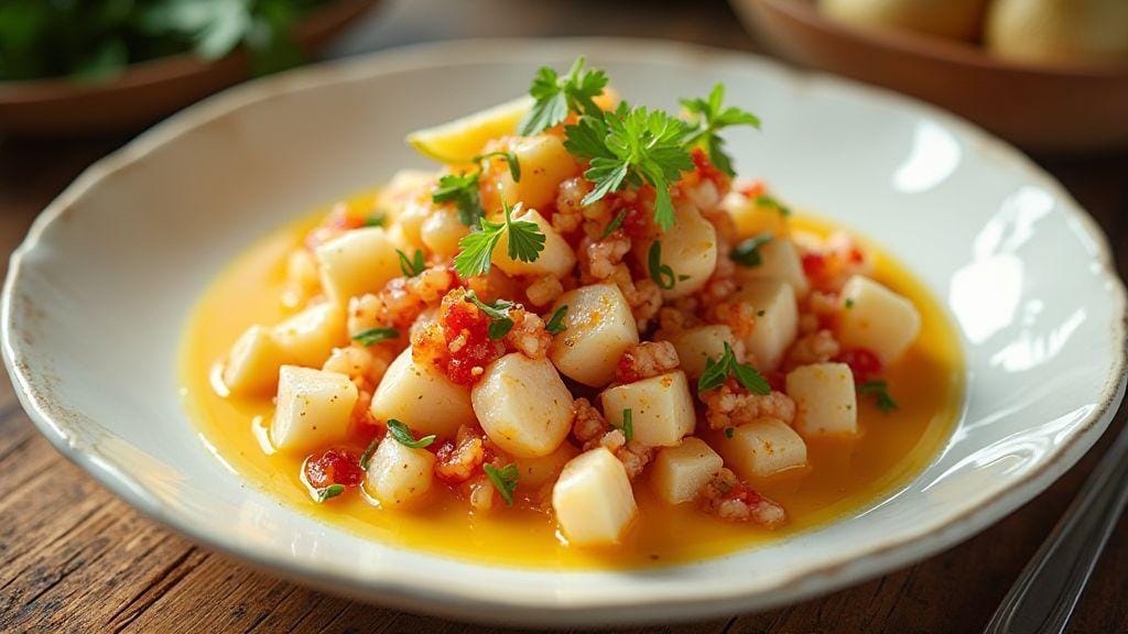 Ceviche de peixe delicioso com textura fresca e preparo sem cozimento em poucos passos