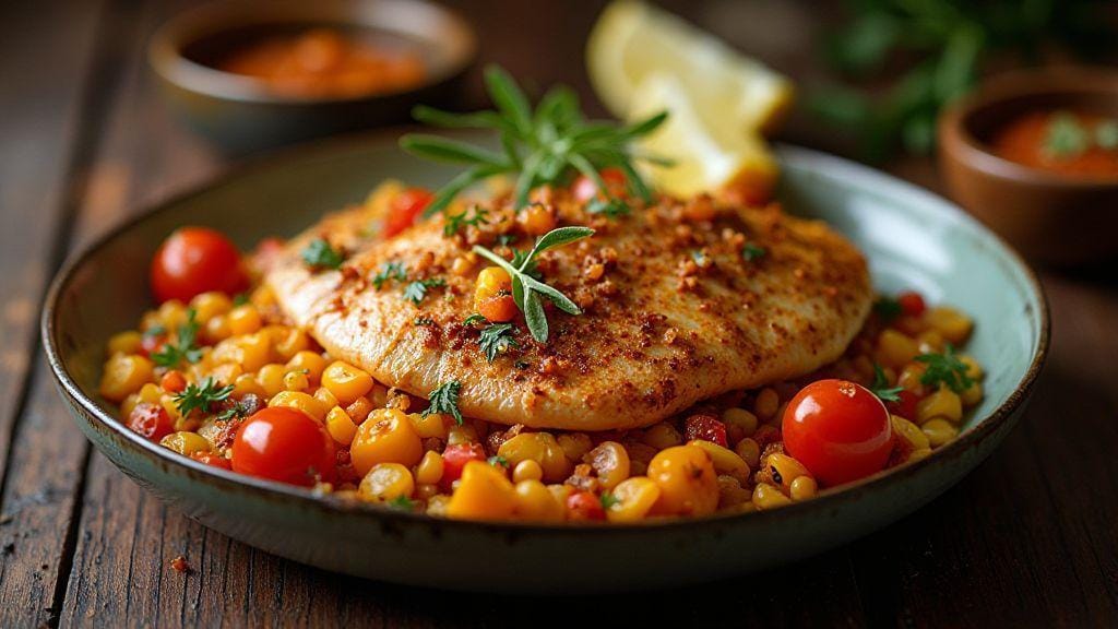 Merluza Assada com Legumes saborosa e macia em uma única assadeira prática e rápida