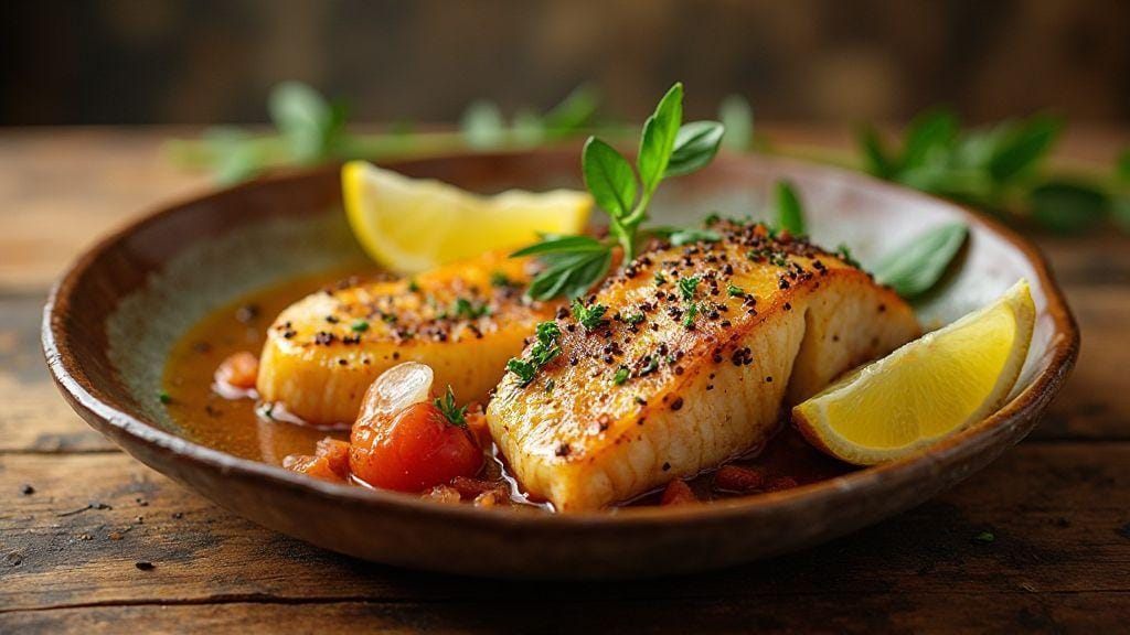 Peixe assado à portuguesa, suculento e aromático, em uma única assadeira com alho, limão e ervas — Prático e sem segredos