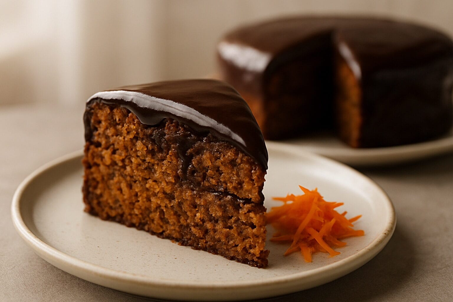 Bolo de Cenoura Fit com Cobertura de Cacau
