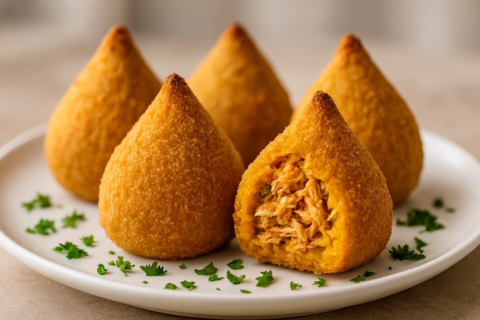 Coxinha Fit de Batata-Doce com Frango