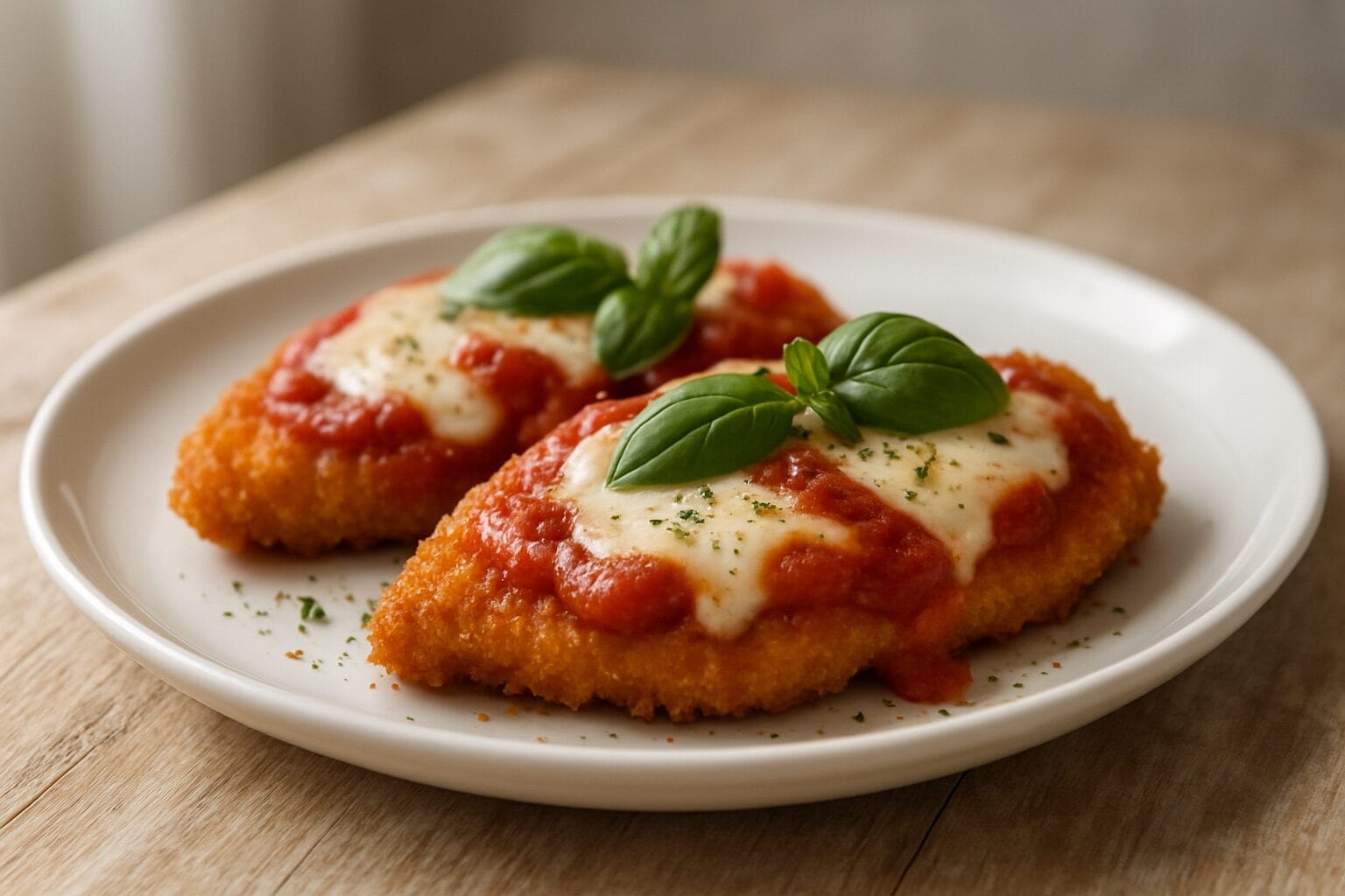 Frango à Parmegiana Fit na Air Fryer